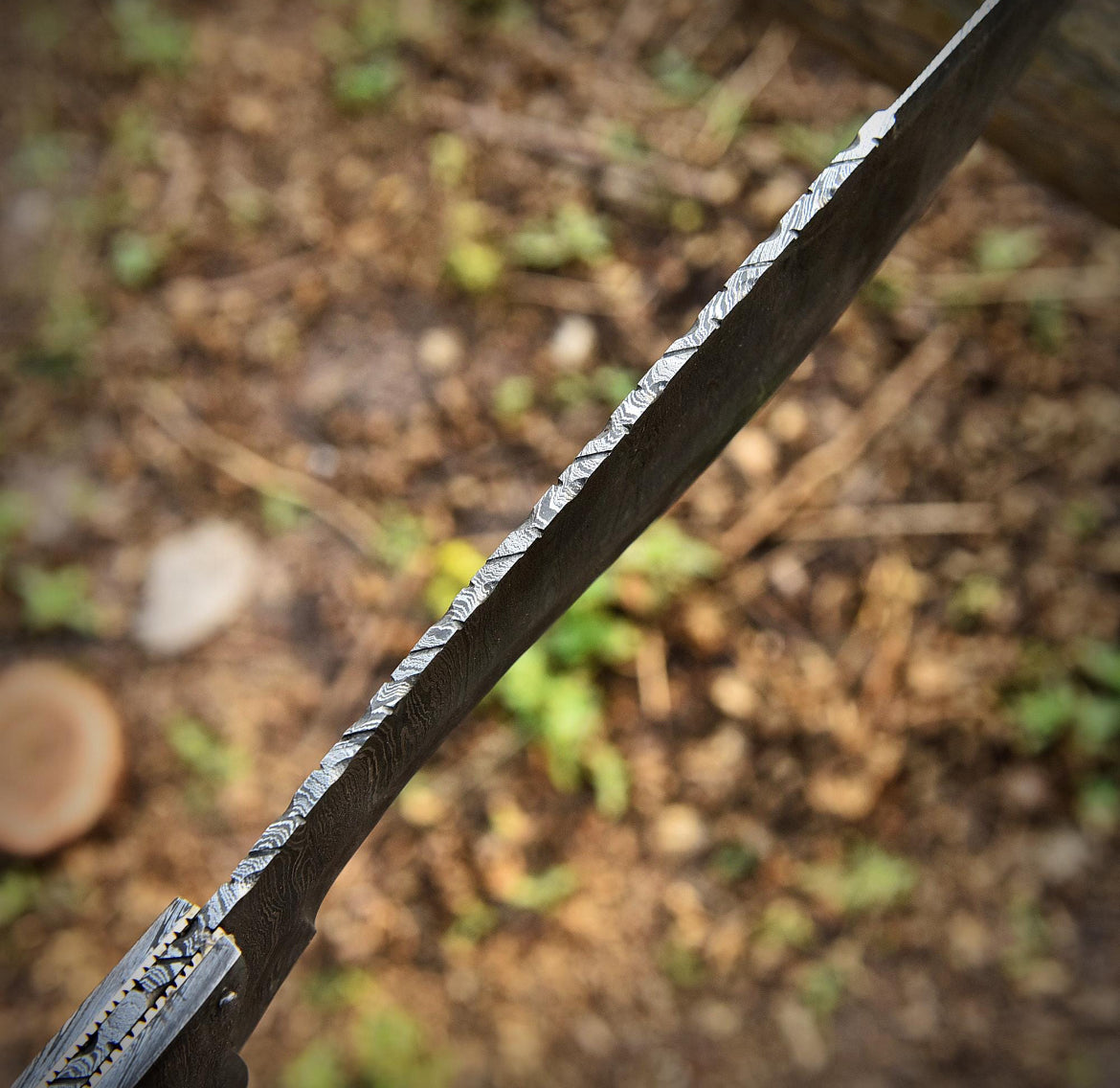 Ruvaé Damascus Machete – Obsidian Fang