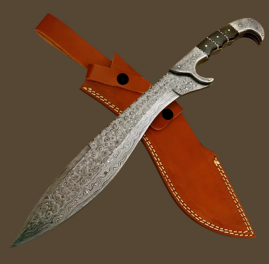 Ruvaé Damascus Machete – Obsidian Fang